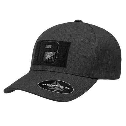 Melange Charcoal - Delta Carbon Flexfit Hat by Pull Patch - Pull Patch - Removable Patches For Authentic Flexfit and Snapback Hats
