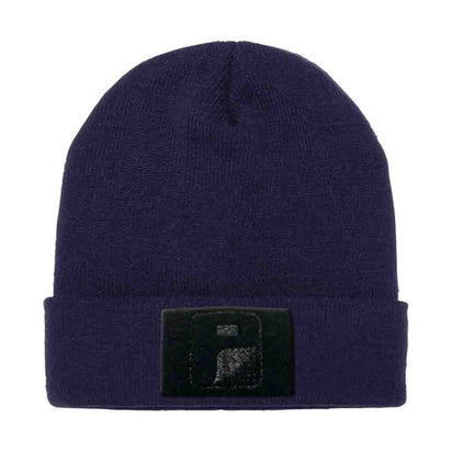 Beanie Pull Patch Cap By Flexfit - Navy Blue - Pull Patch - Removable Patches For Authentic Flexfit and Snapback Hats
