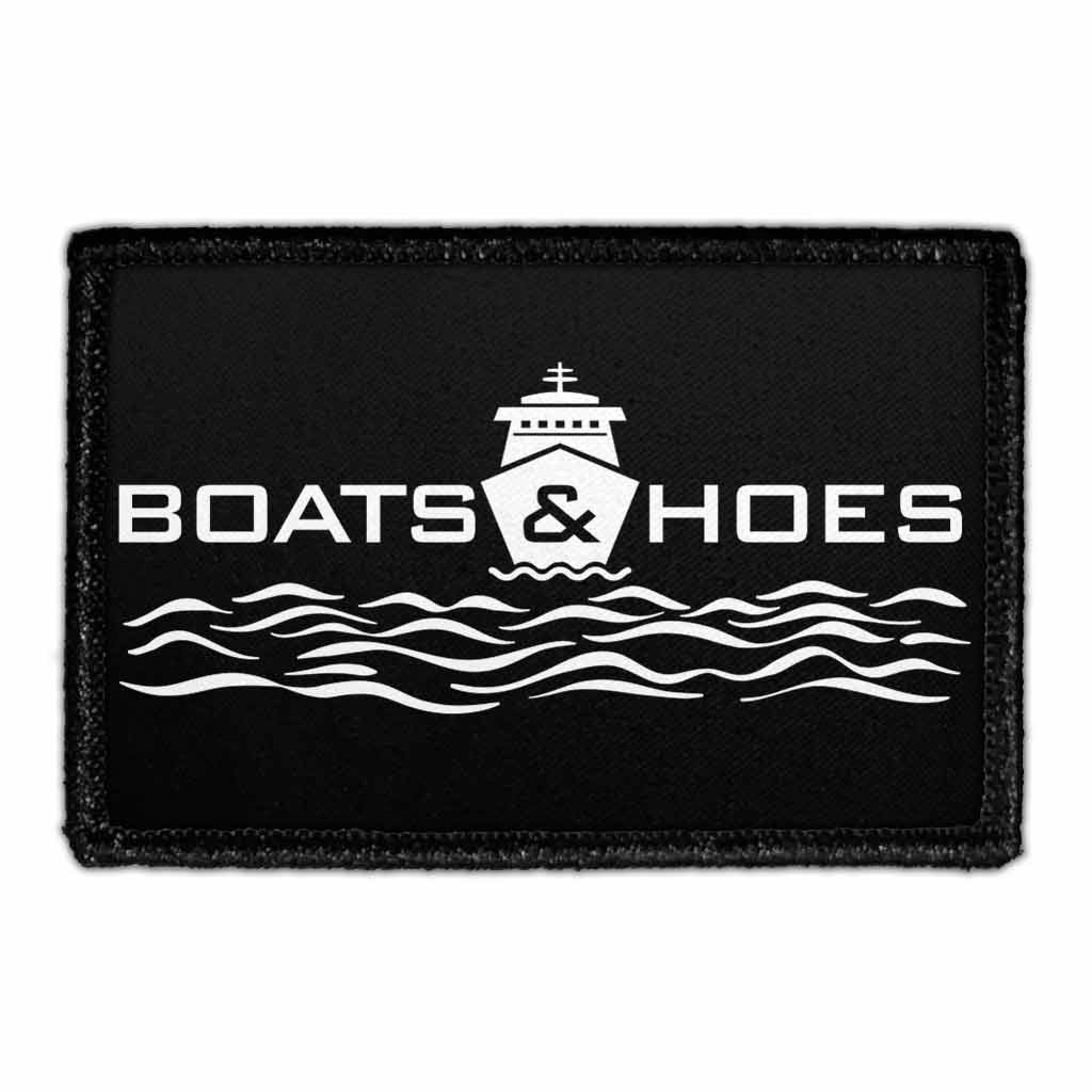 Boats And Hoes - Removable Patch - Pull Patch - Removable Patches For Authentic Flexfit and Snapback Hats