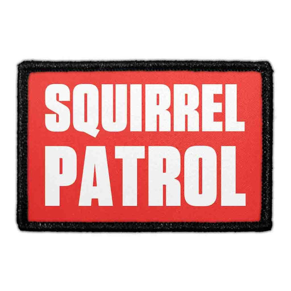 SQUIRREL PATROL Meta Data - Crop Image Text - - Removable Patch - Pull Patch - Removable Patches For Authentic Flexfit and Snapback Hats