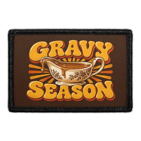 Gravy Season - Meta Data - Crop Image Text - Removable Patch - Pull Patch - Removable Patches For Authentic Flexfit and Snapback Hats