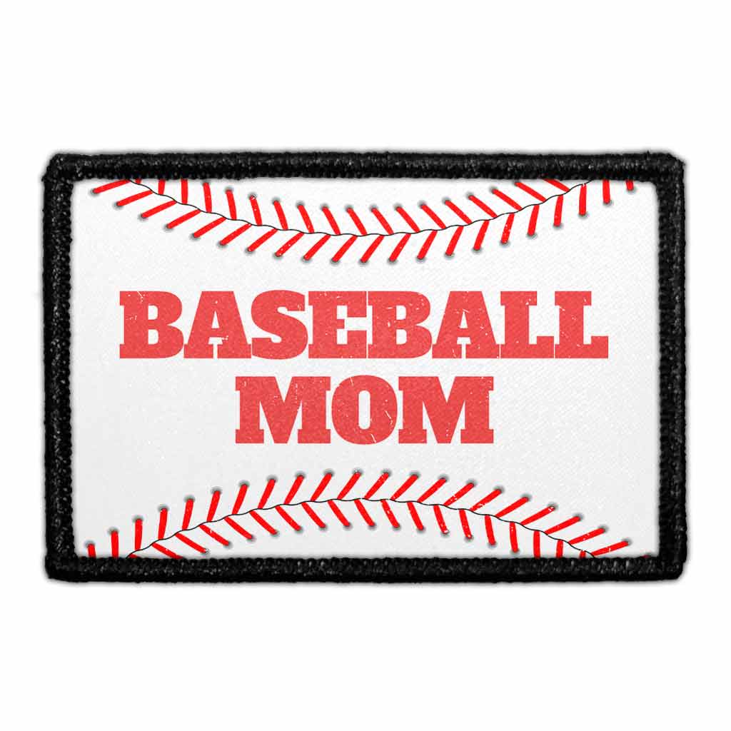 Baseball Mom - Pull Patch - Removable Patch - For Authentic Flexfit and Snapback Hats