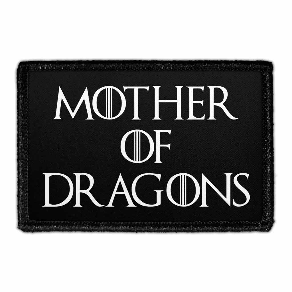 Mother Of Dragons - Black Background - Removable Patch - Pull Patch - Removable Patches For Authentic Flexfit and Snapback Hats