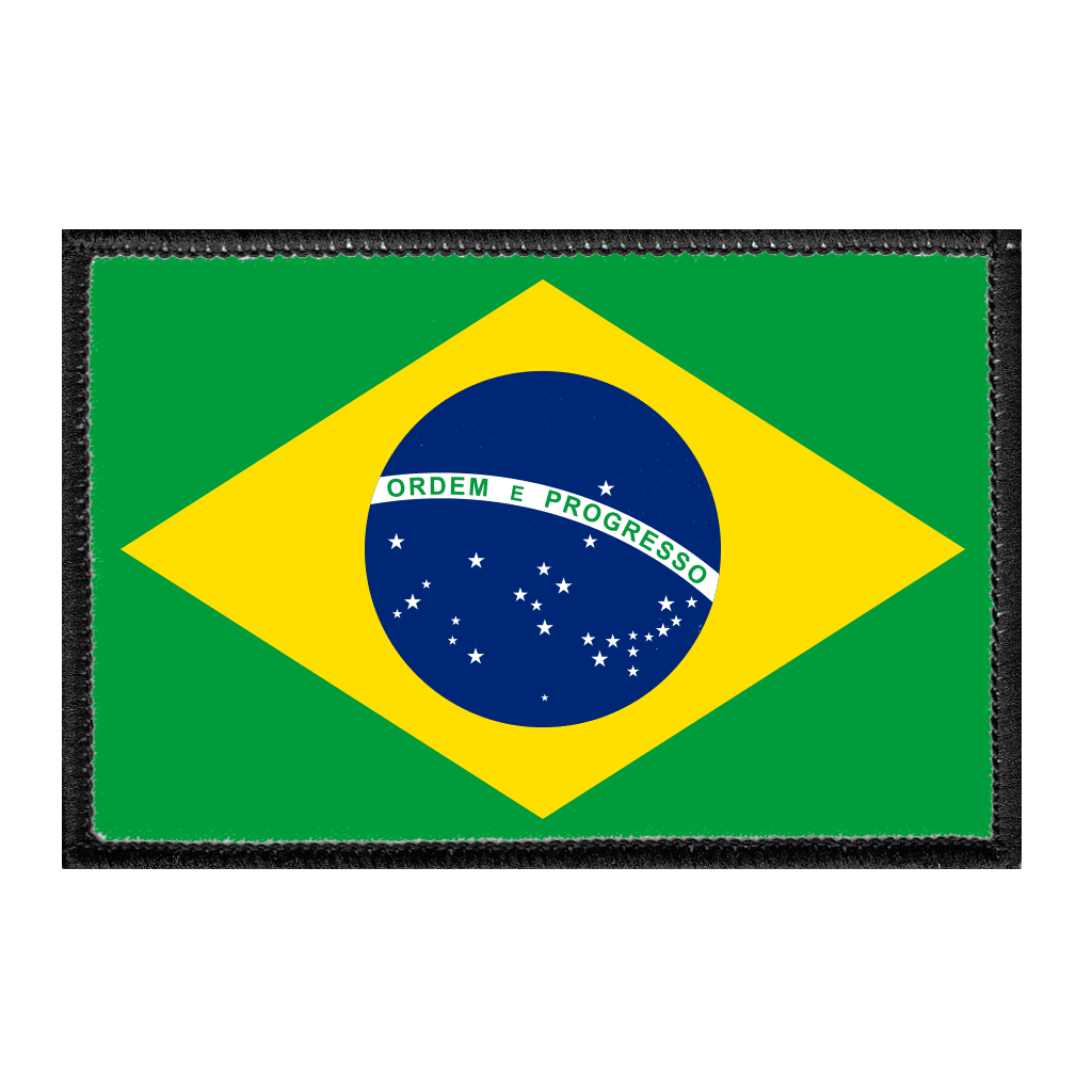 Brazil Flag - Color - Removable Patch - Pull Patch - Removable Patches For Authentic Flexfit and Snapback Hats