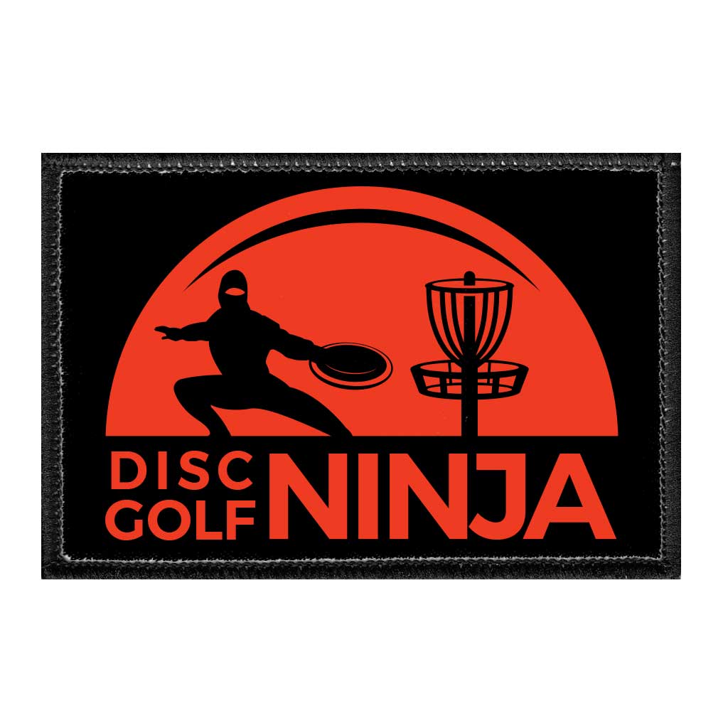 Disc Golf Ninja - Removable Patch - Pull Patch - Removable Patches For Authentic Flexfit and Snapback Hats