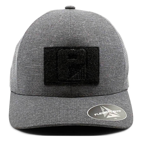 Melange Charcoal - Delta Carbon Flexfit Hat by Pull Patch | Flex Caps
