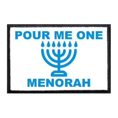 Pour Me One Menorah - Removable Patch - Pull Patch - Removable Patches For Authentic Flexfit and Snapback Hats