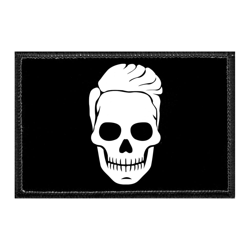 Skull With Nice Hair - Removable Patch - Pull Patch - Removable Patches That Stick To Your Gear