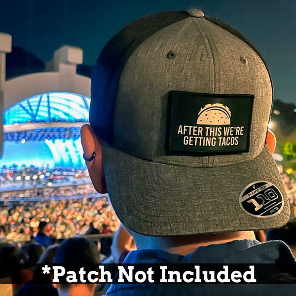 Pull Patch Tactical Hat | Flexfit Trucker Mesh Cap | Fitted, Curved Bill,  Closed Back, Elastic Panels | Hook and Loop Patch Attachable | Charcoal and