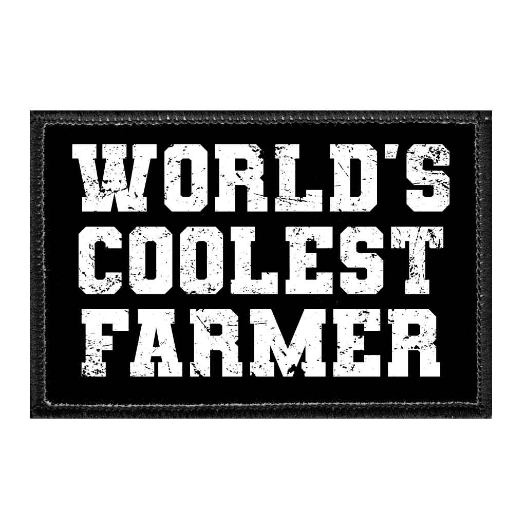 World's Coolest Farmer - Removable Patch - Pull Patch - Removable Patches For Authentic Flexfit and Snapback Hats