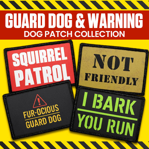 Protection Dog Patch Guard Dog Patches | Velcro® Compatible Warnings for Fierce Pups — Pull ...