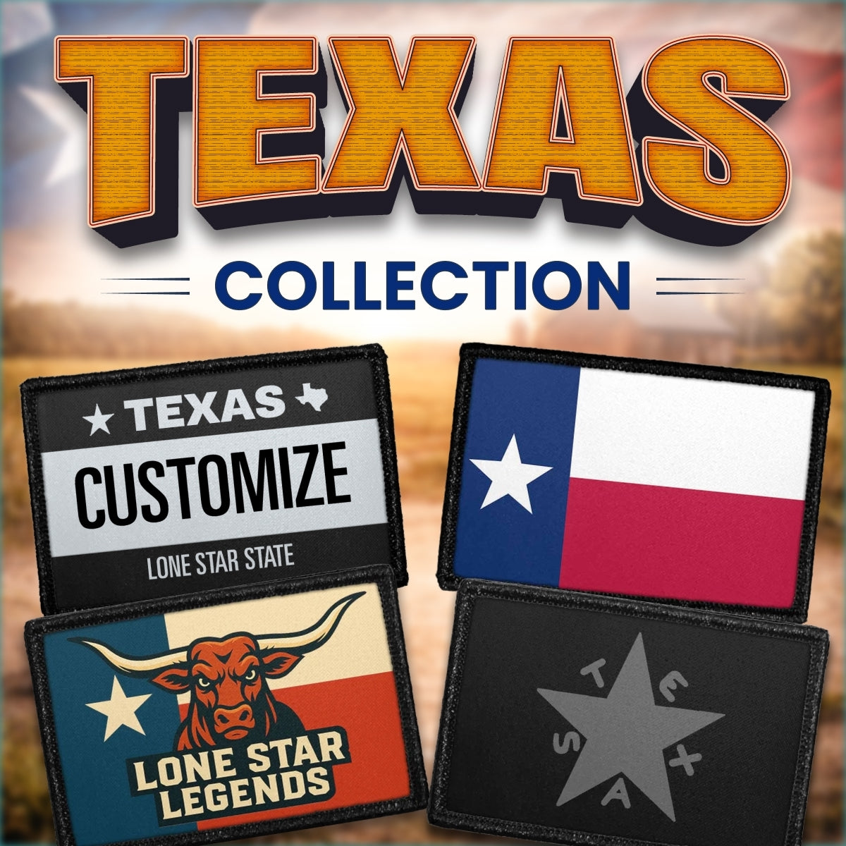 Texas Patches | Flags, Plates & Lone Star Pride — Pull Patch ...