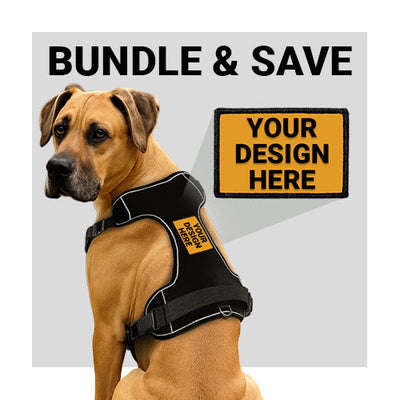 Bundle: Large - PawPatch Track Dog Harness + Custom Patch