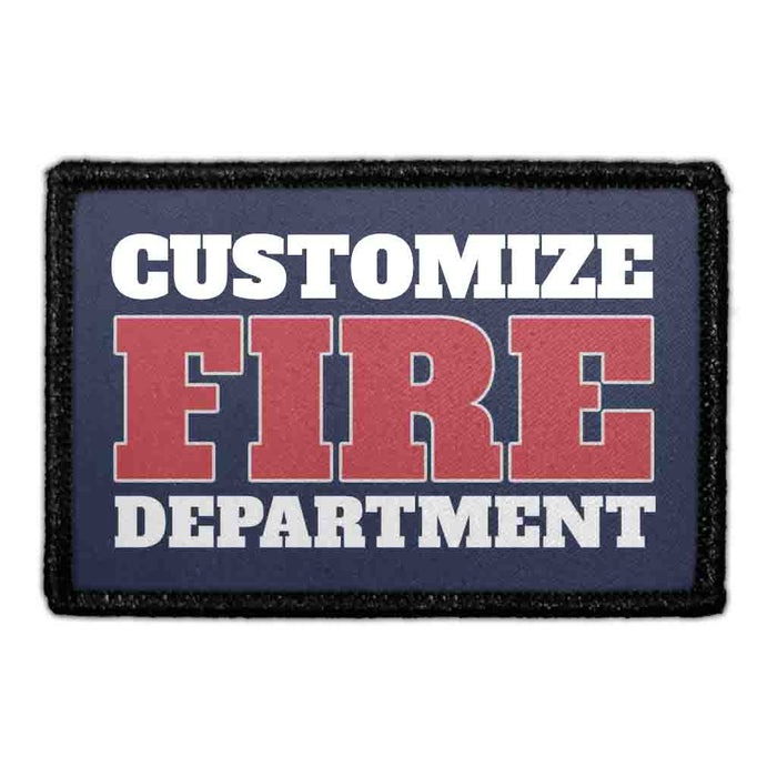 Customizable - Fire Department - Removable Patch - Pull Patch - Removable Patches For Authentic Flexfit and Snapback Hats