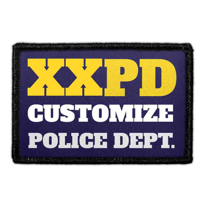 Customizable - Police Department - Removable Patch - Pull Patch - Removable Patches For Authentic Flexfit and Snapback Hats