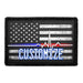 Customizable - US Flag - Lifeline - Black And White - Distressed - Removable Patch - Pull Patch - Removable Patches That Stick To Your Gear
