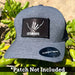 2-Tone - Melange Dark Grey and Charcoal - Delta Premium Flexfit Hat by Pull Patch - Pull Patch - Removable Patches For Authentic Flexfit and Snapback Hats