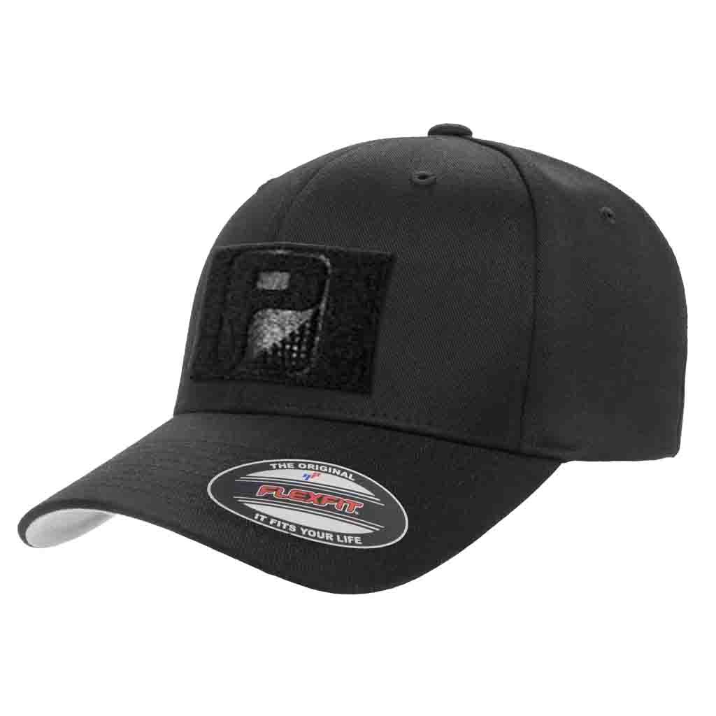 Premium Curved Visor Pull Patch Hat By Snapback - XL/XXL - Black - Pull Patch - Removable Patches For Authentic Flexfit and Snapback Hats