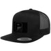 Classic Trucker Pull Patch Hat By Snapback - Black - Pull Patch - Removable Patches For Authentic Flexfit and Snapback Hats