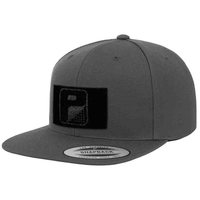 Premium Classic Pull Patch Hat By Snapback - Dark Grey - Pull Patch - Removable Patches For Authentic Flexfit and Snapback Hats