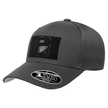 Trucker - Curved Bill - Flexfit + Snapback Hat by Pull Patch - Charcoal - Pull Patch - Removable Patches That Stick To Your Gear