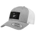 Retro Trucker 2-Tone Pull Patch Hat By Snapback - Heather and White - Pull Patch - Removable Patches For Authentic Flexfit and Snapback Hats