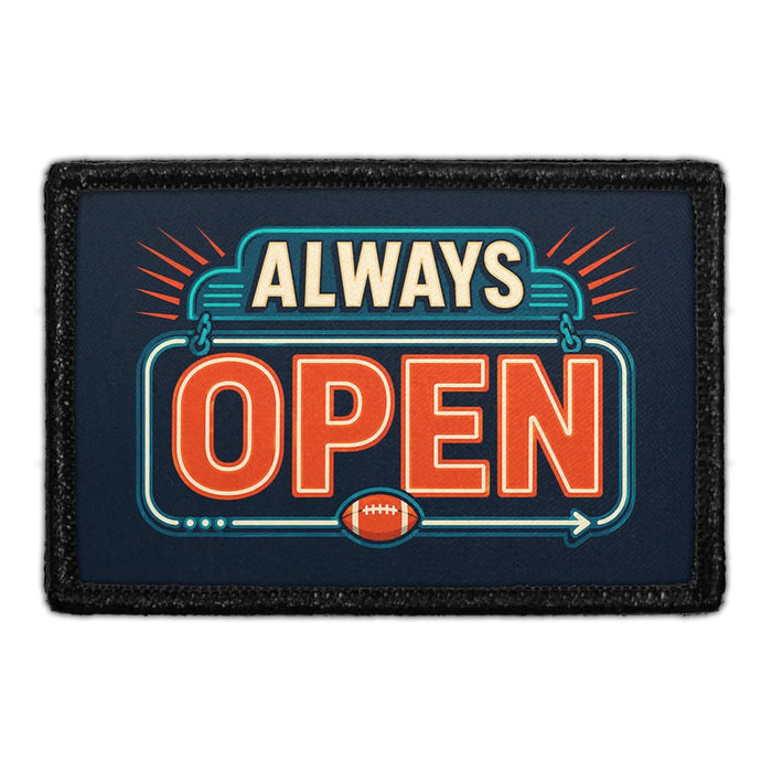 Always Open  - Meta Data - Crop Image Text - - Removable Patch - Pull Patch - Removable Patches For Authentic Flexfit and Snapback Hats
