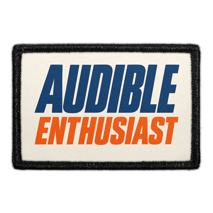Audible Enthusiast  - Meta Data - Crop Image Text - - Removable Patch - Pull Patch - Removable Patches For Authentic Flexfit and Snapback Hats

