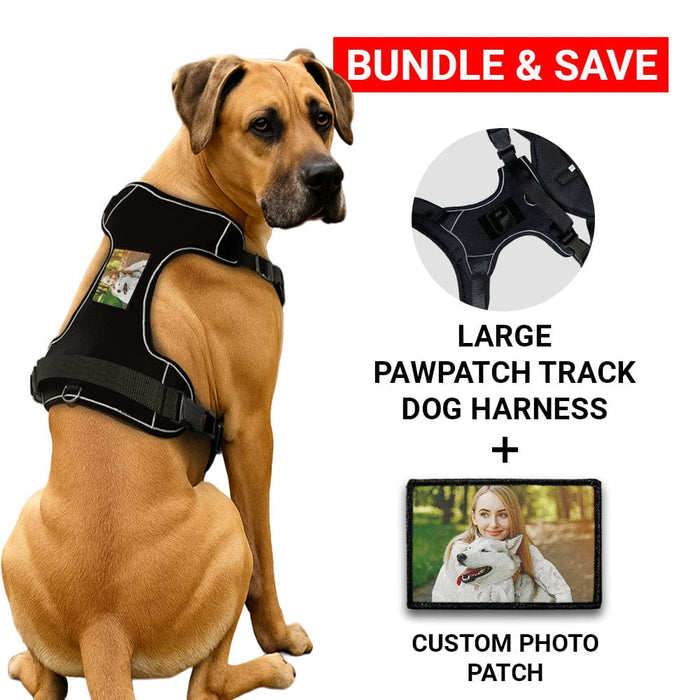 Bundle: Custom Photo + PawPatch Track Dog Harness (Large)