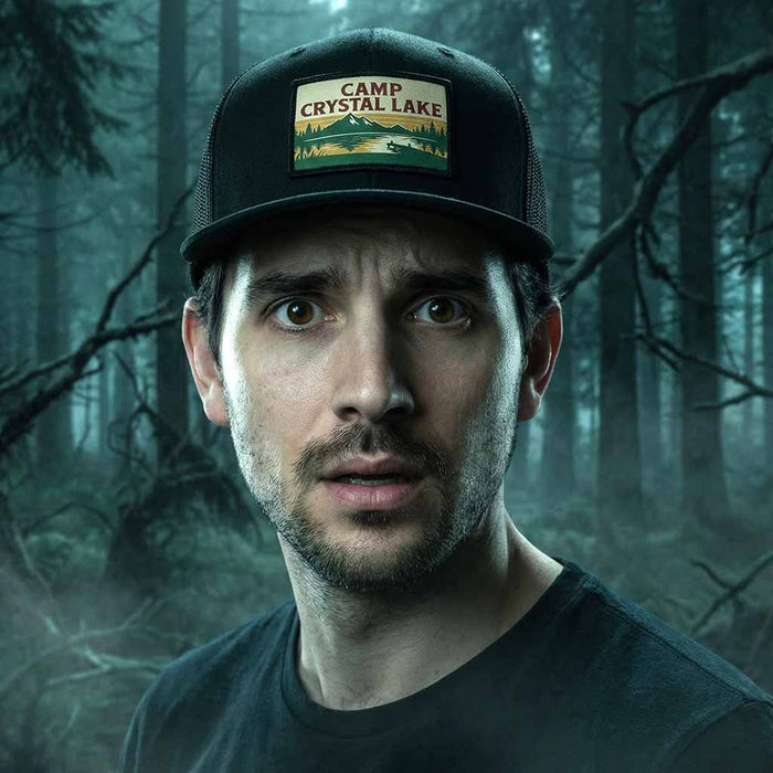 Trucker Curved Bill Snapback Hat by Pull Patch (Black)