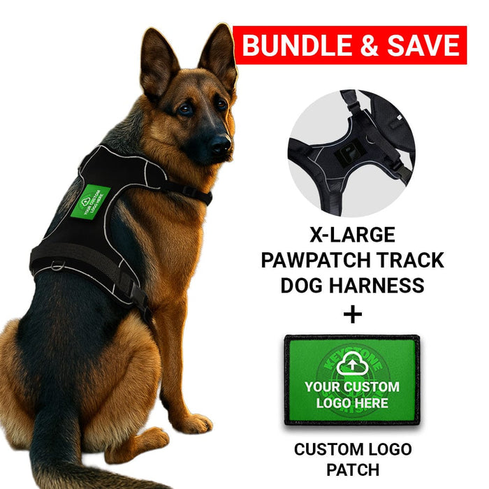 Bundle: Custom Logo + PawPatch Track Dog Harness (X-Large)