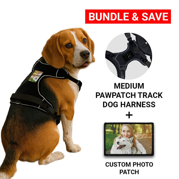 Bundle: Custom Photo + PawPatch Track Dog Harness (Medium)