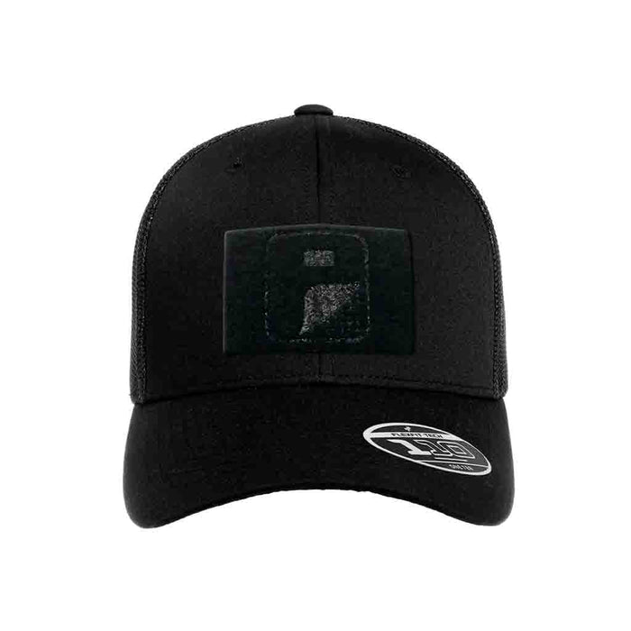 Trucker Curved Bill - Black - Flexfit + Snapback Hat by Pull Patch - Pull Patch - Removable Patches For Authentic Flexfit and Snapback Hats