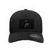 Black - Delta Premium Flexfit Hat by Pull Patch - Pull Patch - Removable Patches For Authentic Flexfit and Snapback Hats