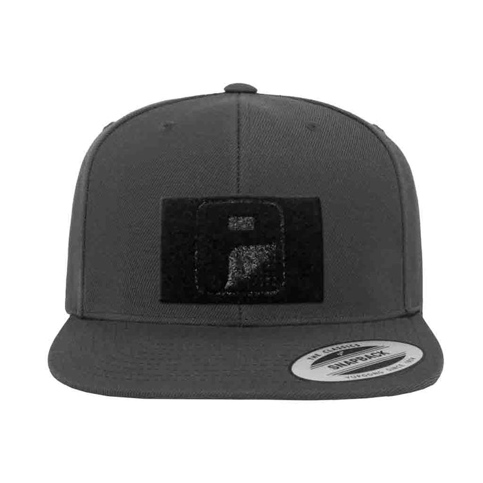 Premium Classic Pull Patch Hat By Snapback - Dark Grey - Pull Patch - Removable Patches For Authentic Flexfit and Snapback Hats