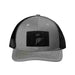 Youth - Heather And Black - Curved Bill Trucker Pull Patch Hat - Pull Patch - Removable Patches That Stick To Your Gear