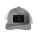 Youth - Heather And White - Curved Bill Trucker Pull Patch Hat - Pull Patch - Removable Patches That Stick To Your Gear