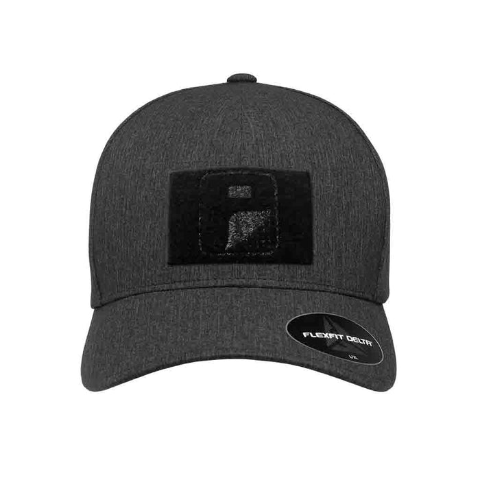 Melange Charcoal - Delta Carbon Flexfit Hat by Pull Patch - Pull Patch - Removable Patches For Authentic Flexfit and Snapback Hats