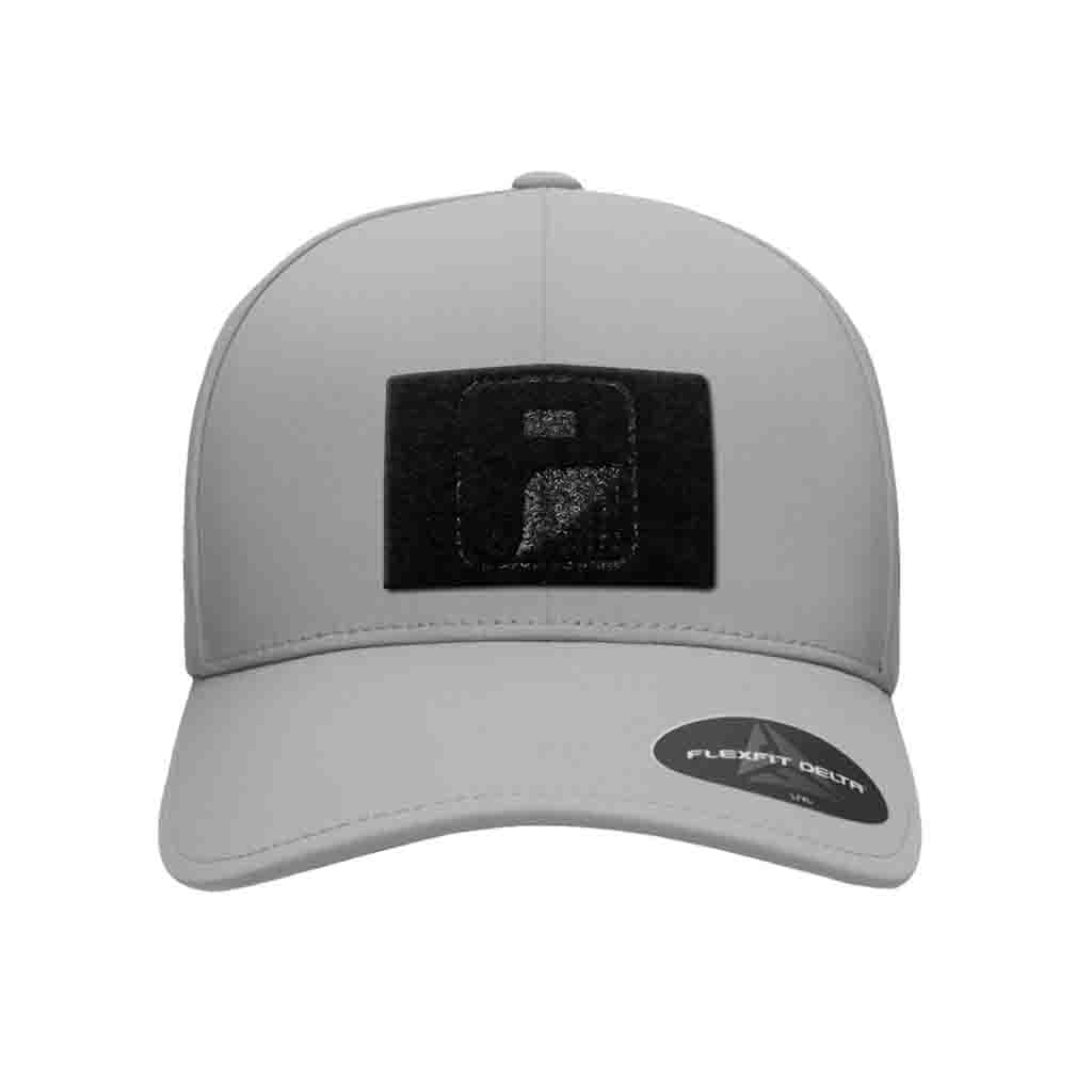 Silver - Delta Premium Flexfit Hat by Pull Patch - Pull Patch - Removable Patches For Authentic Flexfit and Snapback Hats
