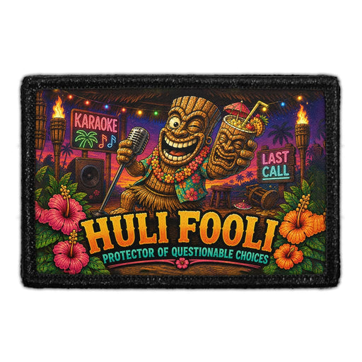 Huli Fooli - Protector of Questionable Choices  - Meta Data - Crop Image Text - - Removable Patch - Pull Patch - Removable Patches For Authentic Flexfit and Snapback Hats
