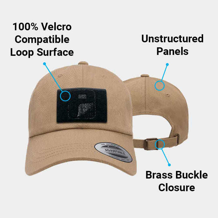 Curved Bill Adjustable Dad Hat by Pull Patch (Khaki)