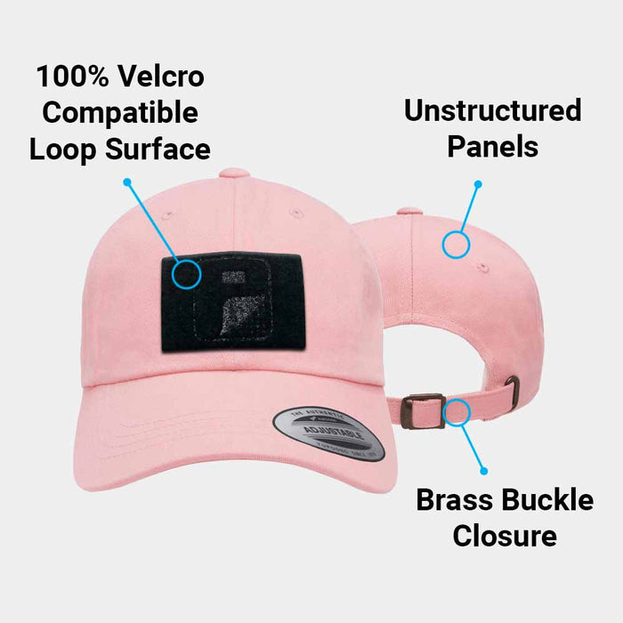 Curved Bill Adjustable Dad Hat by Pull Patch (Pink)