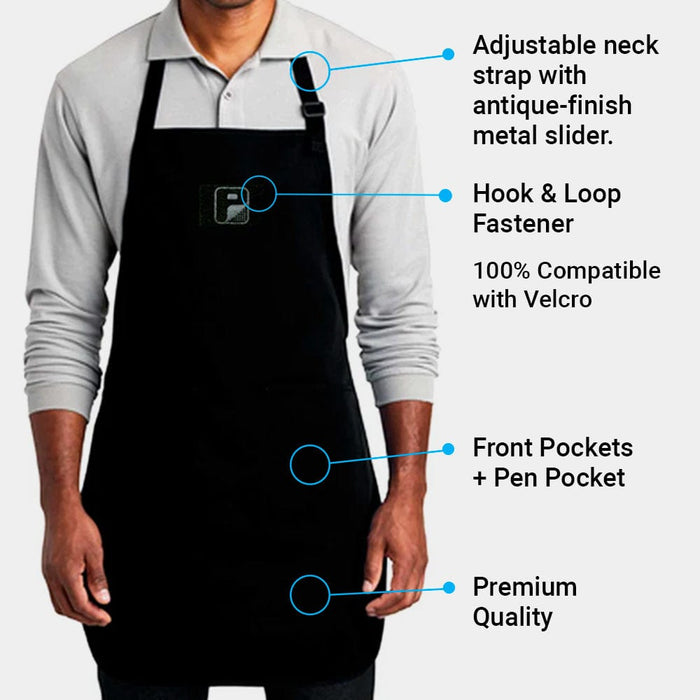 Pull Patch Premium Full Length BBQ & Baking Apron - Black