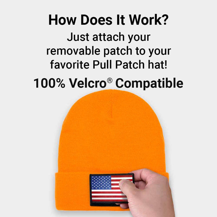 Premium Beanie: Flexfit by Pull Patch (Orange)