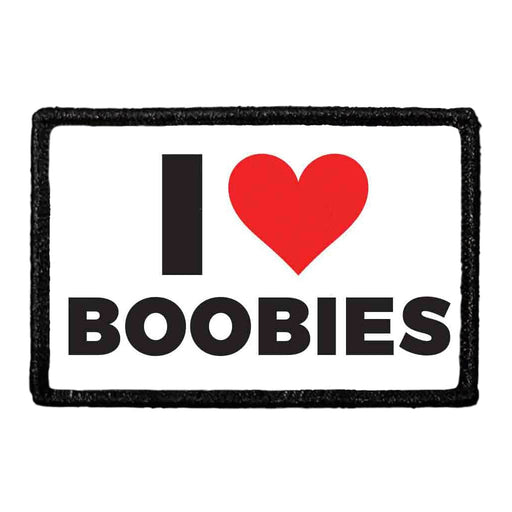 I Love Boobies - Patch - Pull Patch - Removable Patches For Authentic Flexfit and Snapback Hats