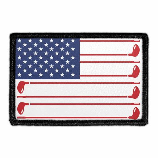 US Flag - Golf - Removable Patch - Pull Patch - Removable Patches For Authentic Flexfit and Snapback Hats