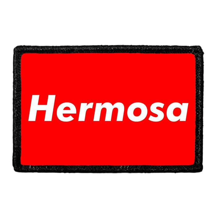 Hermosa - Red - Removable Patch - Pull Patch - Removable Patches For Authentic Flexfit and Snapback Hats