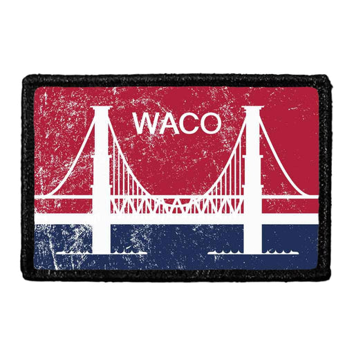 Waco City Flag - Color - Distressed - Removable Patch - Pull Patch - Removable Patches For Authentic Flexfit and Snapback Hats