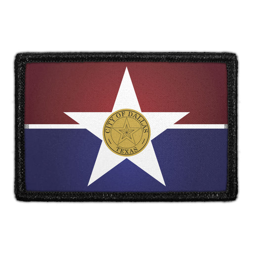 Dallas City Flag - Color - Removable Patch - Pull Patch - Removable Patches For Authentic Flexfit and Snapback Hats