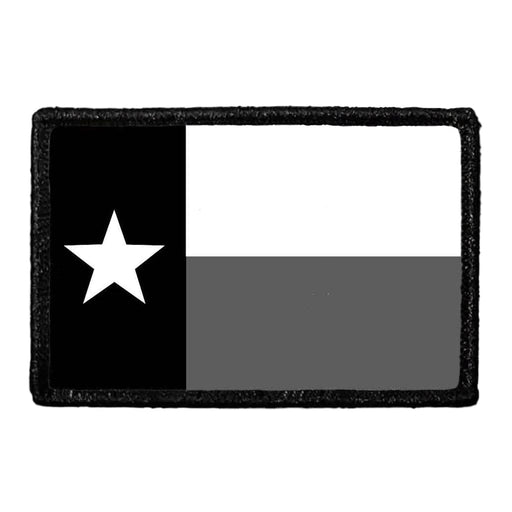 Texas State Flag - Black and White - Patch - Pull Patch - Removable Patches For Authentic Flexfit and Snapback Hats